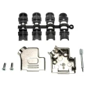 MH Connectors Zinc Angled D-Sub Backshell, 9 Way Strain Relief, Series MHD45ZK MHD45ZK