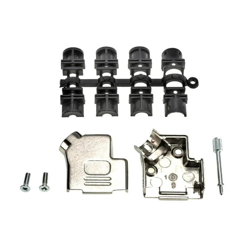 MH Connectors Zinc Angled D-Sub Backshell, 9 Way Strain Relief, Series MHD45ZK MHD45ZK