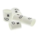 TE Connectivity Heatshrink Pre-Printed Cable Marker White, Legend 6, For 1 mm to 3 mm Cable Diameter TRSA-1019/C/1/6