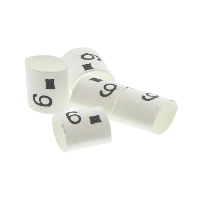 TE Connectivity Heatshrink Pre-Printed Cable Marker White, Legend 6, For 1 mm to 3 mm Cable Diameter TRSA-1019/C/1/6