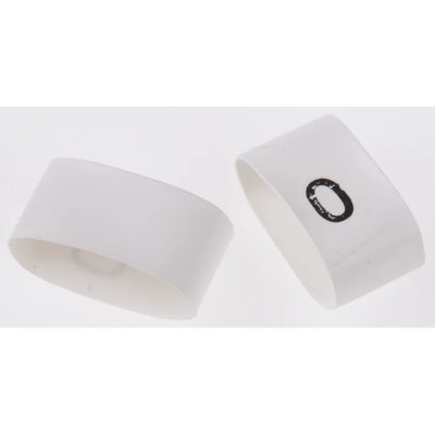 TE Connectivity Polyolefin Heatshrink Pre-Printed Cable Marker White for 12mm and 4mm Cable TRSA-1019/G/1/0