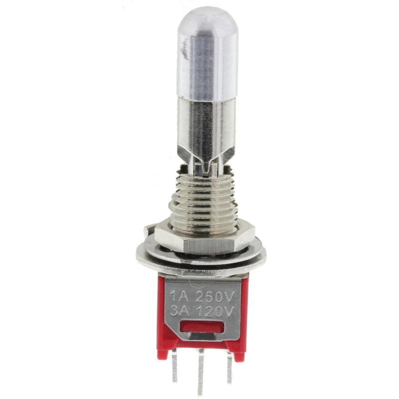 C & K RS PRO Toggle Switch Panel Mount On-Off-On SPDT Brass Actuator 3A 24V dc 240V ac 394-443