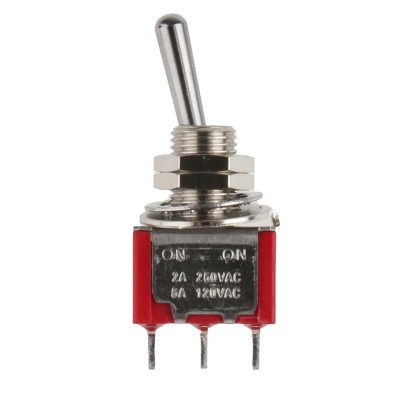 RS PRO Toggle Switch Panel Mount On-On SPDT Solder Terminal Brass Actuator 394-459