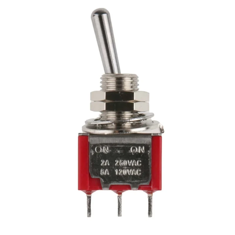 RS PRO Toggle Switch Panel Mount On-On SPDT Solder Terminal Brass Actuator 394-459
