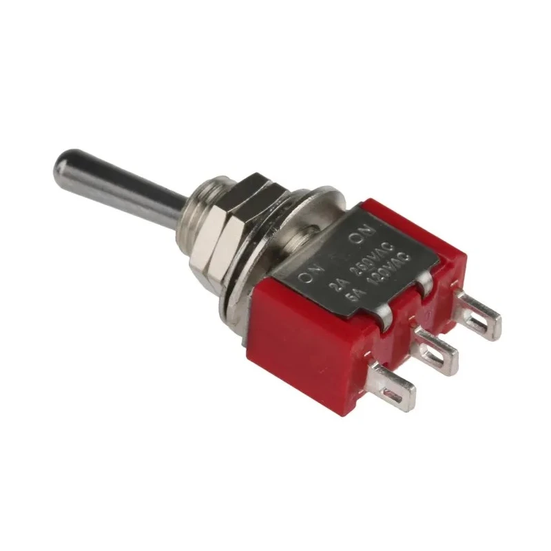 RS PRO Toggle Switch Panel Mount On-On SPDT Solder Terminal Brass Actuator 394-459