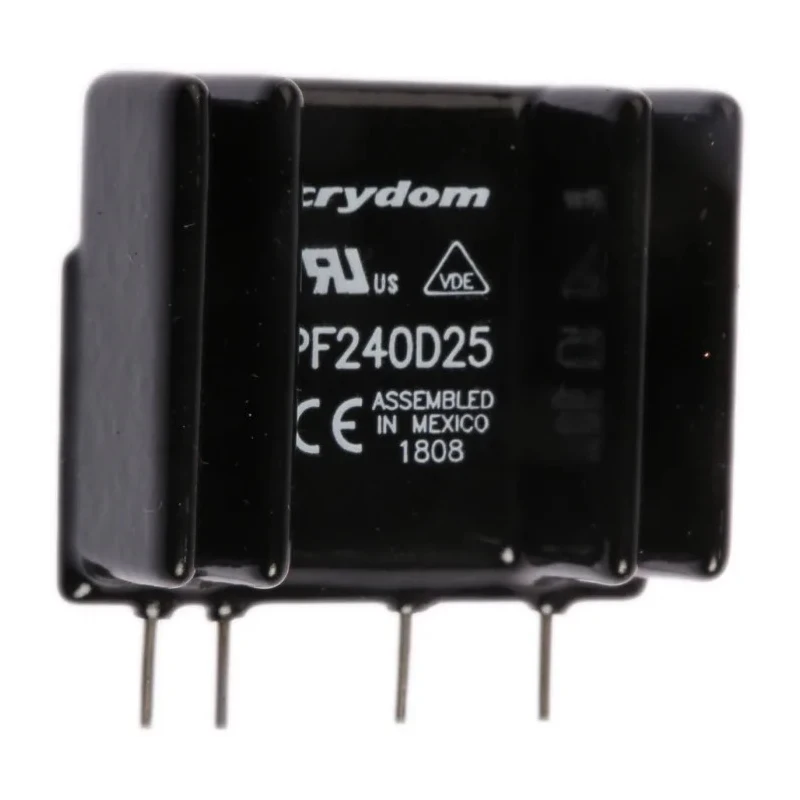 Crydom Solid State Relay, PF Series, 25 A Load, PCB Mount, 280 Vrms Load, 15 V Control PF240D25