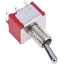 RS PRO Panel Mount DPDT Toggle Switch On-On, Solder Terminal, 26 V DC, 112 V AC 394-475