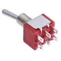 RS PRO Panel Mount DPDT Toggle Switch On-On, Solder Terminal, 26 V DC, 112 V AC 394-475