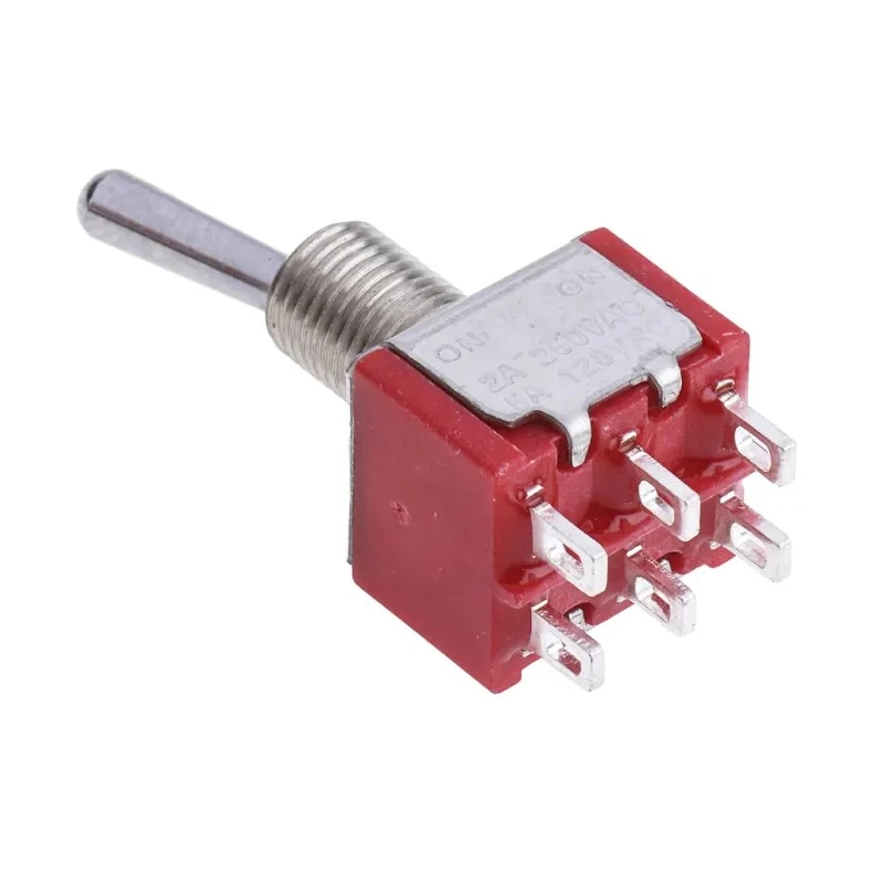 RS PRO Panel Mount DPDT Toggle Switch On-On, Solder Terminal, 26 V DC, 112 V AC 394-475