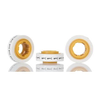 3M SDR Cable Marker, Pre-printed "1", Adhesive Cable Marker, Polyethylene Terephthalate, White, 2.43mm x 5.46mm SDR 1-89201