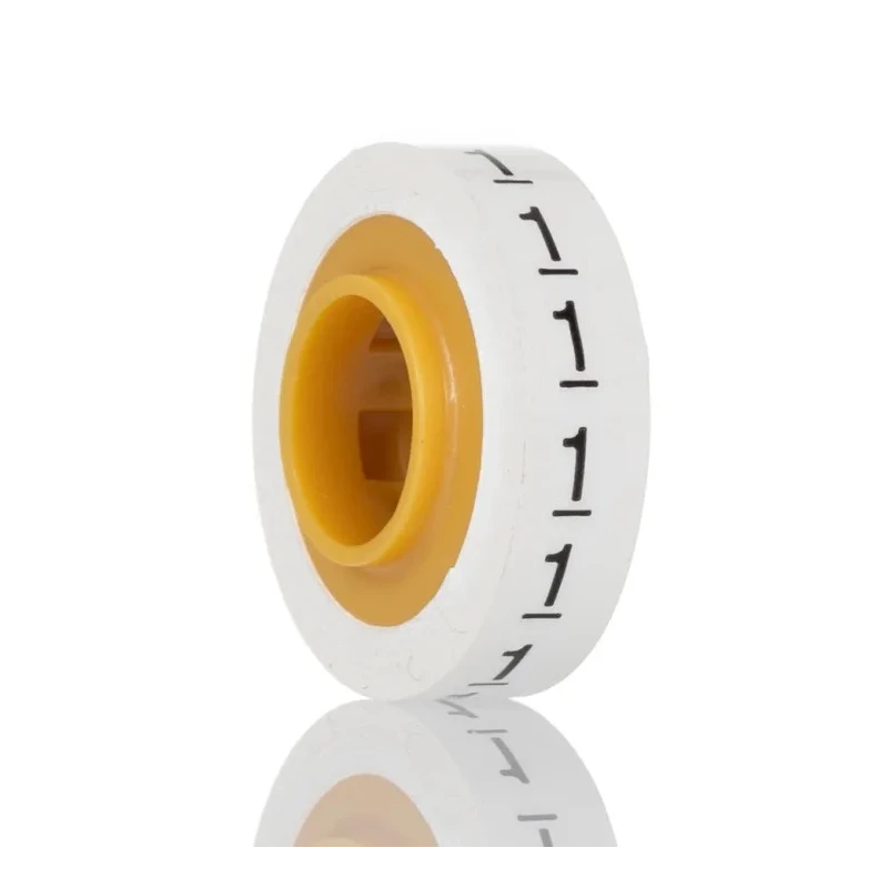 3M SDR Cable Marker, Pre-printed "1", Adhesive Cable Marker, Polyethylene Terephthalate, White, 2.43mm x 5.46mm SDR 1-89201