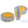 3M White Adhesive Cable Marker with Pre-printed Legend "4", Polyethylene Terephthalate Material, Operating SDR 4-89204