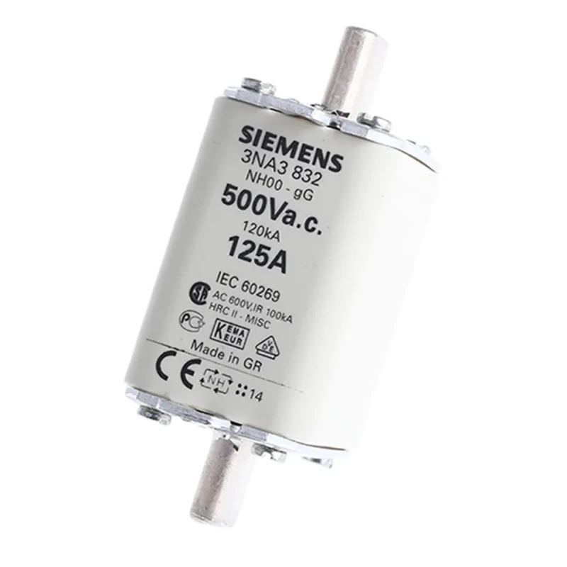 Siemens 125A NH Fuse NH00 500V AC High Rupture Capacity Blade Tag Fuse  NH00