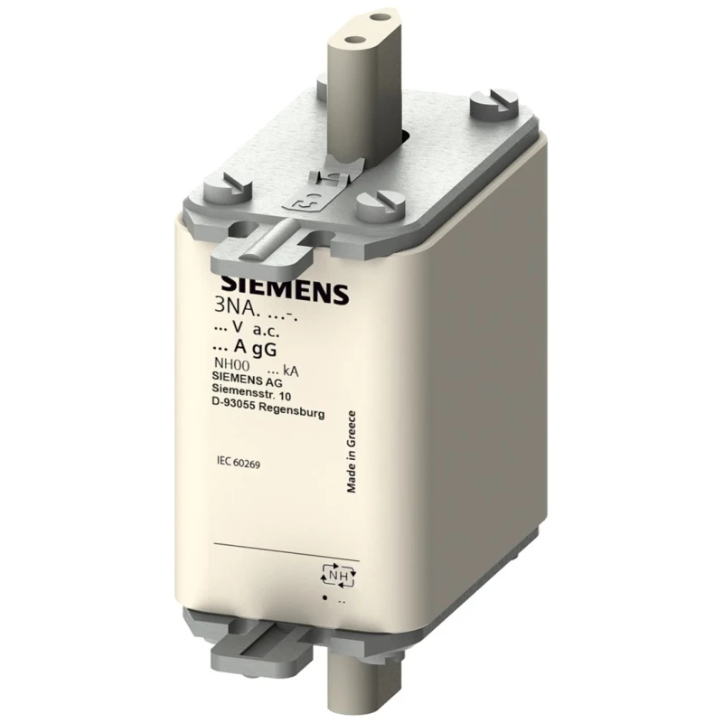Siemens 125A NH Fuse NH00 500V AC High Rupture Capacity Blade Tag Fuse  NH00
