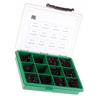 RS PRO Steel 1120 Piece Hex Socket Drive Set Screw/Bolt Kit 395-424