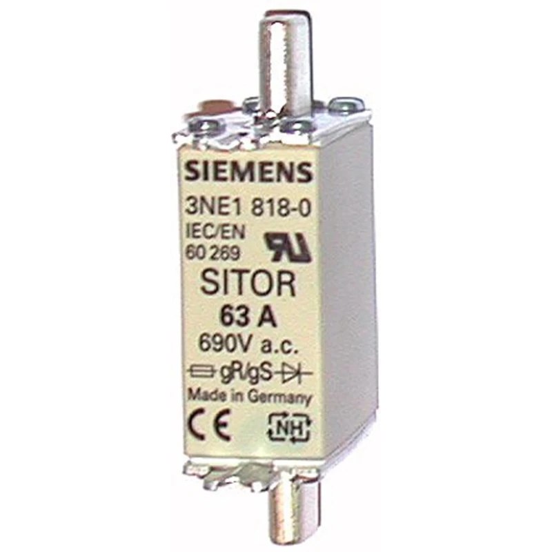 Siemens 63A Centred Tag Fuse NH000 690V AC 