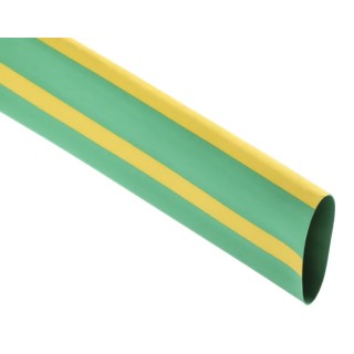 RS PRO Heat Shrink Tubing Green Yellow 25.4 mm Sleeve Diameter 1.2 m Length 2:1 Shrink Ratio 398-032