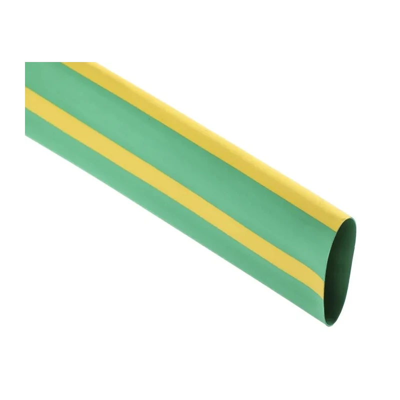 RS PRO Heat Shrink Tubing Green Yellow 25.4 mm Sleeve Diameter 1.2 m Length 2:1 Shrink Ratio 398-032