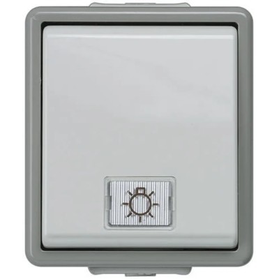 Siemens Grey 1 Way Rocker Light Switch 1 Gang Surface Mount Screw Terminal IP44 10A 250V DELTA 5TA4711