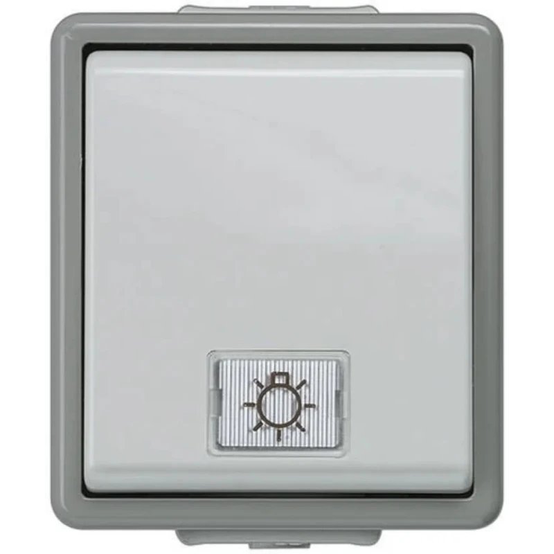 Siemens Grey 1 Way Rocker Light Switch 1 Gang Surface Mount Screw Terminal IP44 10A 250V DELTA 5TA4711