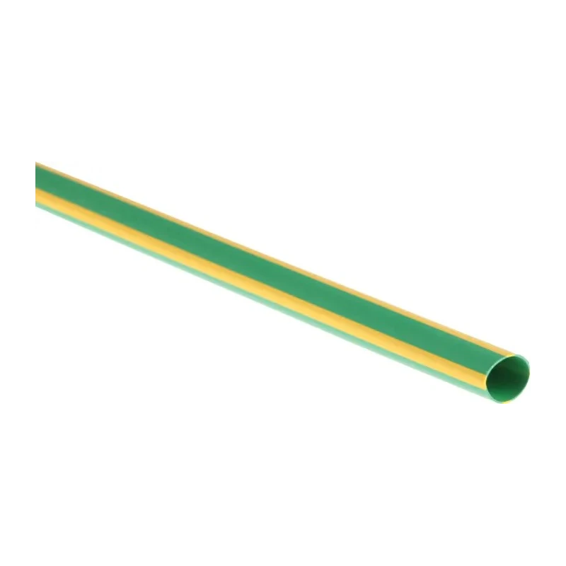 RS PRO Flexible Polyolefin Heat Shrink Tubing, Green Yellow, 6.4 mm Diameter x 1.2 m Length, 2:1 Shrink Ratio 398-076