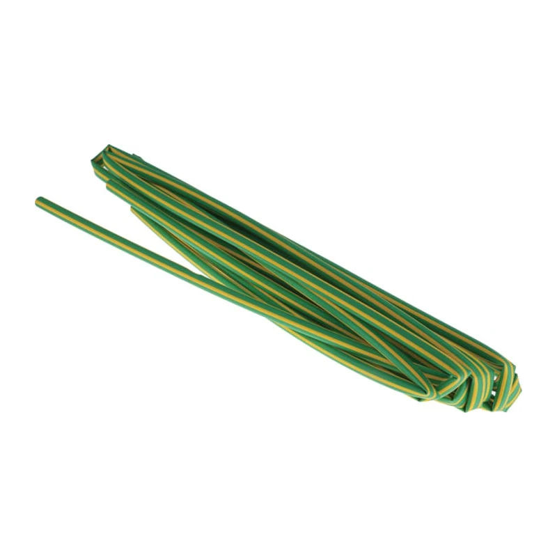 RS PRO Flexible Polyolefin Heat Shrink Tubing, Green Yellow, 6.4 mm Diameter x 1.2 m Length, 2:1 Shrink Ratio 398-076