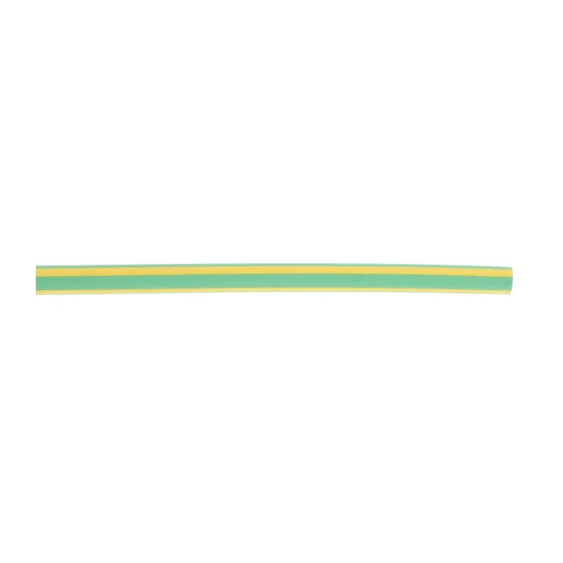 RS PRO Heat Shrink Tubing Flexible Polyolefin, Flame Retardant Green Yellow 4.8 mm Sleeve Diameter 1.2 m Length 2:1 398-082