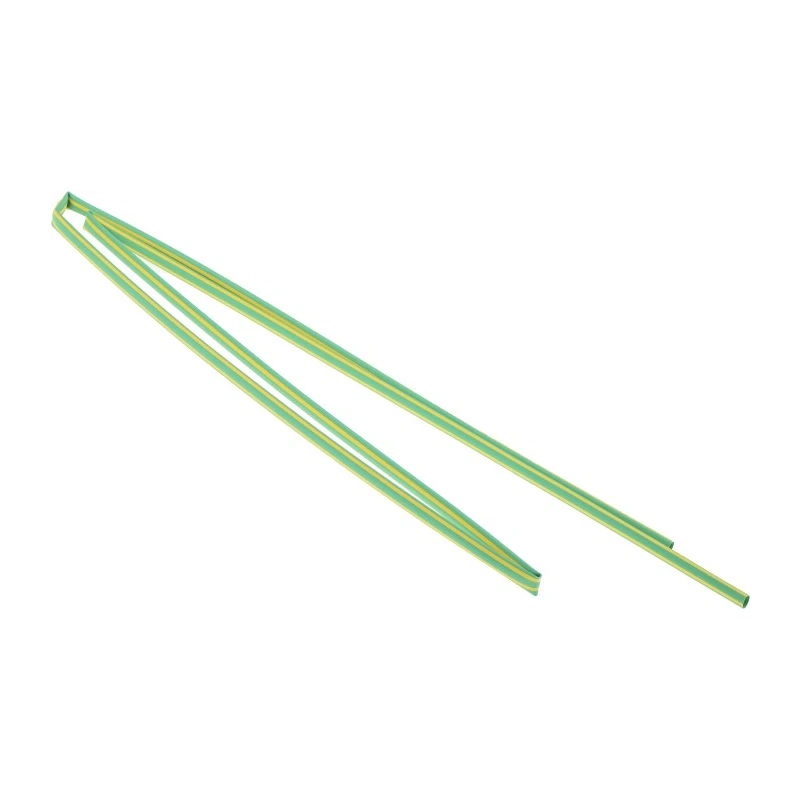 RS PRO Heat Shrink Tubing Flexible Polyolefin, Flame Retardant Green Yellow 4.8 mm Sleeve Diameter 1.2 m Length 2:1 398-082