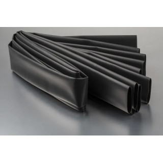 RS PRO Polyolefin Black Heat Shrink Tubing 38.1 mm Sleeve Diameter x 1.2m Length 2:1 Shrink Ratio 398-133