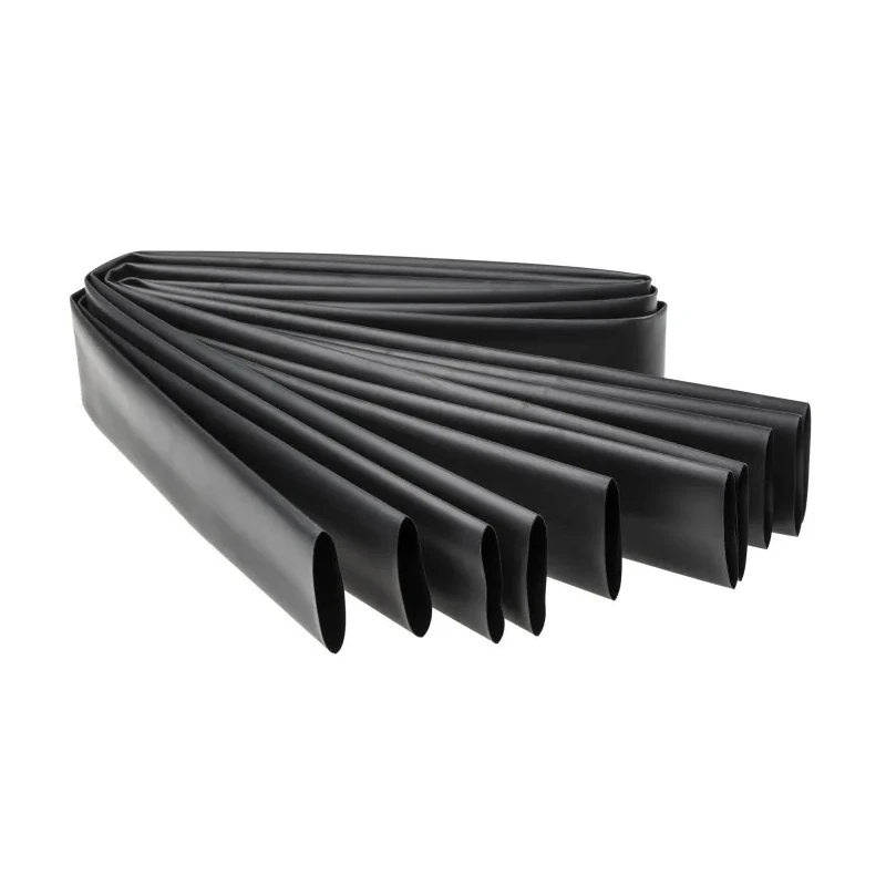 RS PRO Polyolefin Black Heat Shrink Tubing 38.1 mm Sleeve Diameter x 1.2m Length 2:1 Shrink Ratio 398-133