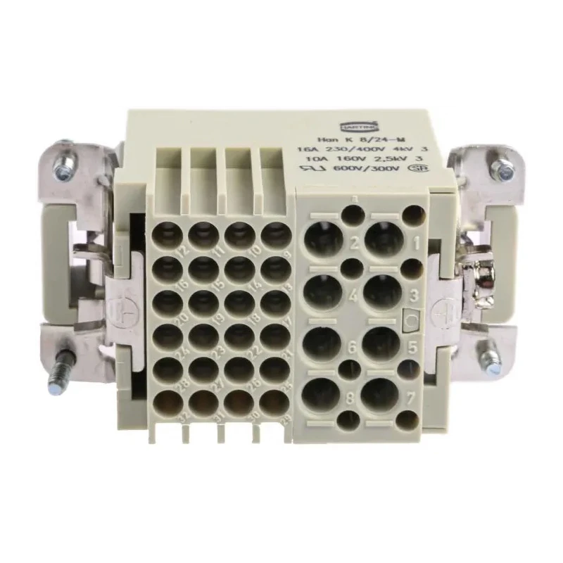 HARTING Connector Housing, Han K Series 33 Way, Male, 10B Size, 10/16A, 160/400V, For Use With 3 Module Connector 09380323001