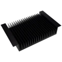 RS PRO Heatsink Universal Rectangular Aluminium Black Anodised 46 mm Height 150 mm Length 240 mm Width 0.4K/W 400-056