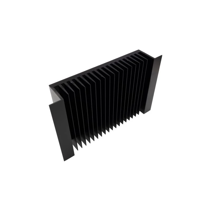 RS PRO Heatsink Universal Rectangular Aluminium Black Anodised 46 mm Height 150 mm Length 240 mm Width 0.4K/W 400-056