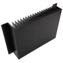 RS PRO Heatsink Universal Rectangular Aluminium Black Anodised 46 mm Height 150 mm Length 240 mm Width 0.4K/W 400-056