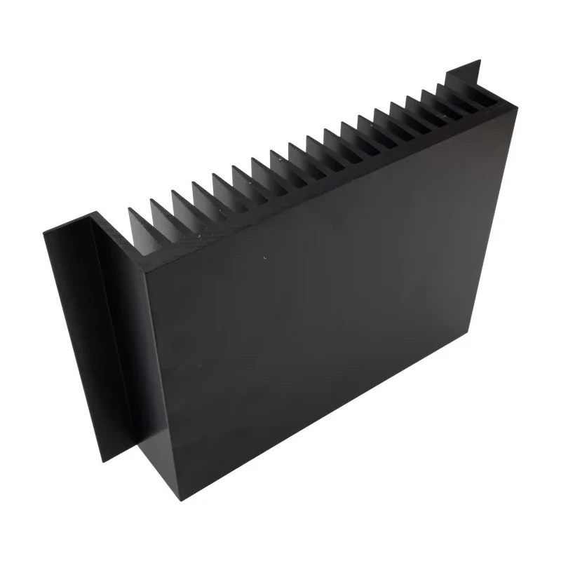 RS PRO Heatsink Universal Rectangular Aluminium Black Anodised 46 mm Height 150 mm Length 240 mm Width 0.4K/W 400-056