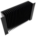 RS PRO Heatsink Universal Rectangular Aluminium Black Anodised 46 mm Height 150 mm Length 240 mm Width 0.4K/W 400-056