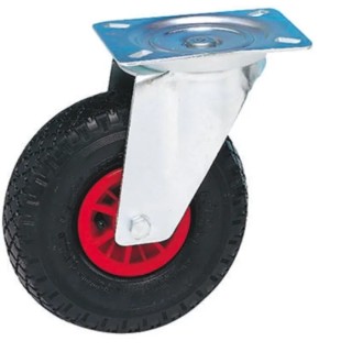 Guitel Hervieu Swivel Castor Wheel 260 mm Diameter 150 kg Load Capacity Pressed Steel Frame 1336026