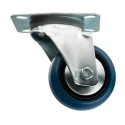Guitel Hervieu Medium Duty Swivel Castor with 80 mm Elastic Tyre Wheel, 80 kg Load Capacity, Pressed Steel Frame 1277210