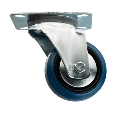 Guitel Hervieu Medium Duty Swivel Castor with 80 mm Elastic Tyre Wheel, 80 kg Load Capacity, Pressed Steel Frame 1277210