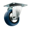 Guitel Hervieu Medium Duty Swivel Castor with 80 mm Elastic Tyre Wheel, 80 kg Load Capacity, Pressed Steel Frame 1277210