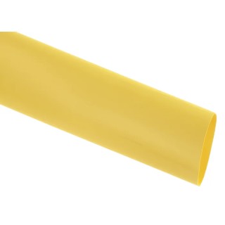 RS PRO Heat Shrink Tubing Yellow 25.4 mm Sleeve Diameter x 1.2m Length Polyolefin Flame Retardant 2:1 Ratio 399-647