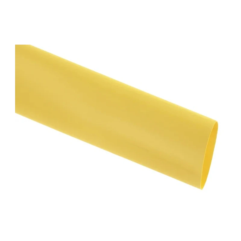 RS PRO Heat Shrink Tubing Yellow 25.4 mm Sleeve Diameter x 1.2m Length Polyolefin Flame Retardant 2:1 Ratio 399-647