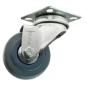 Guitel Hervieu Swivel Castor, 40 kg Load Capacity, 50 mm Wheel Diameter, Elastic Tyre, Pressed Steel Frame 66507