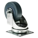 Guitel Hervieu Swivel Castor, 40 kg Load Capacity, 50 mm Wheel Diameter, Elastic Tyre, Pressed Steel Frame 66507