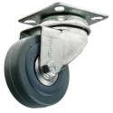 Guitel Hervieu Swivel Castor, 40 kg Load Capacity, 50 mm Wheel Diameter, Elastic Tyre, Pressed Steel Frame 66507