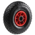 Guitel Hervieu Trolley Wheel 260mm Diameter Rubber Tyre, Polypropylene Hub, Roller Bearing, 150kg Load Capacity 3588121