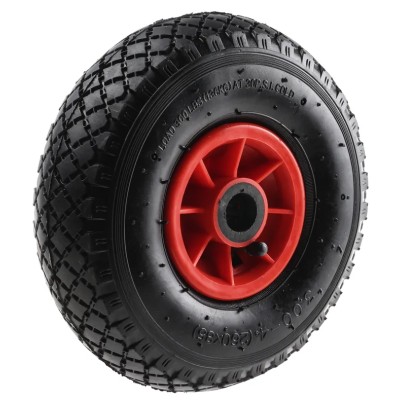 Guitel Hervieu Trolley Wheel 260mm Diameter Rubber Tyre, Polypropylene Hub, Roller Bearing, 150kg Load Capacity 3588121