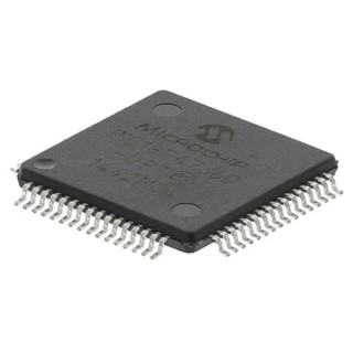 Microchip 8-Bit PIC18F Microcontroller 128kB FLASH, 64-Pin TQFP, 41.67 MHz PIC18F67J60-I/PT