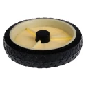Guitel Hervieu White, Black Rubber Trolley Wheel 200mm Diameter 45mm Width Load Capacity 50kg 380076
