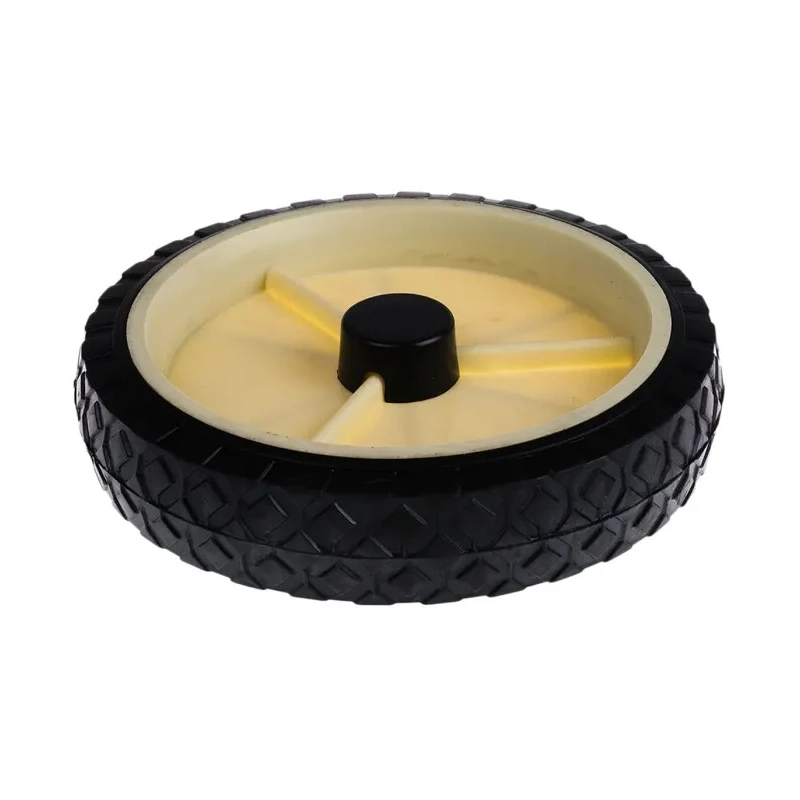 Guitel Hervieu White, Black Rubber Trolley Wheel 200mm Diameter 45mm Width Load Capacity 50kg 380076